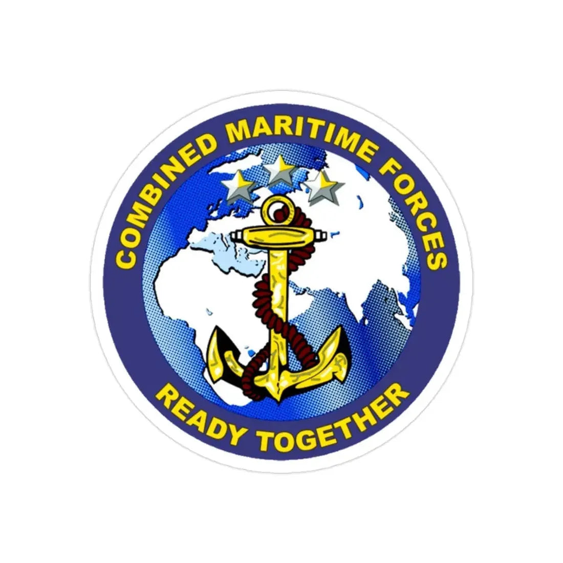 Combined Maritime Forces (U.S. Navy) Transparent STICKER Die-Cut Vinyl Decal 2 Inch Transparent - The Sticker Space