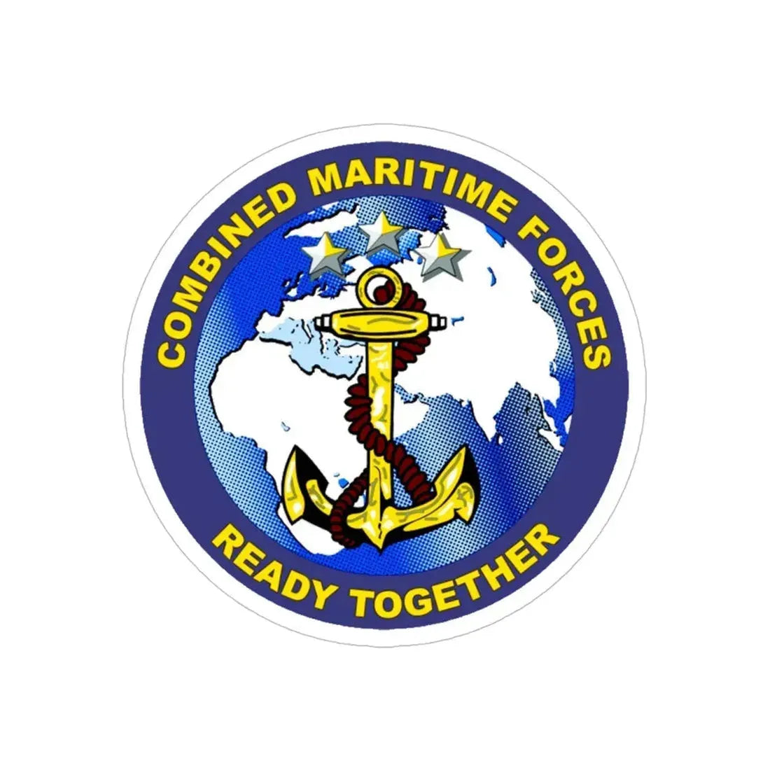 Combined Maritime Forces (U.S. Navy) Transparent STICKER Die-Cut Vinyl Decal 5 Inch Transparent - The Sticker Space