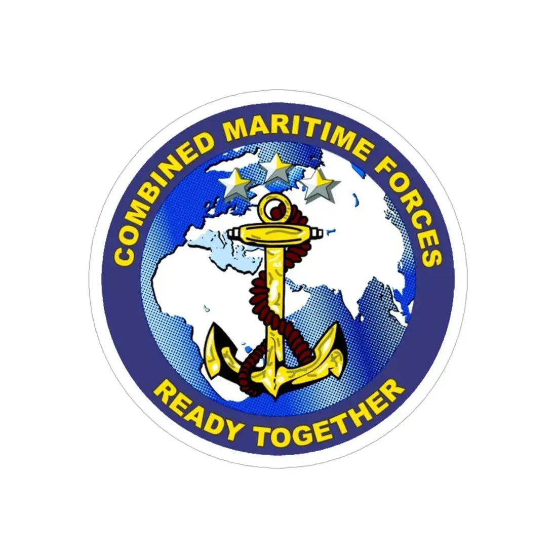 Combined Maritime Forces (U.S. Navy) Transparent STICKER Die-Cut Vinyl Decal 6 Inch Transparent - The Sticker Space