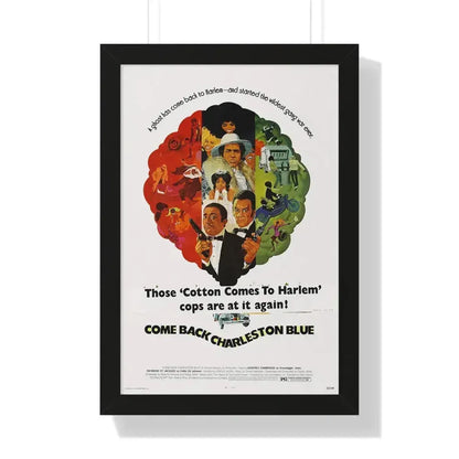 COME BACK, CHARLESTON BLUE 1972 - Framed Movie Poster 16″ x 24″ Black - The Sticker Space