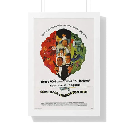 COME BACK, CHARLESTON BLUE 1972 - Framed Movie Poster 16″ x 24″ White - The Sticker Space