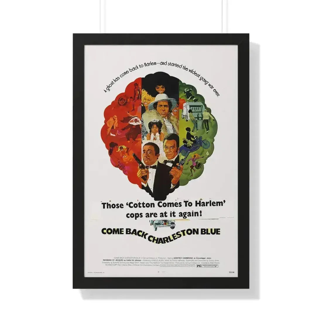 COME BACK, CHARLESTON BLUE 1972 - Framed Movie Poster 20" x 30" Black - The Sticker Space