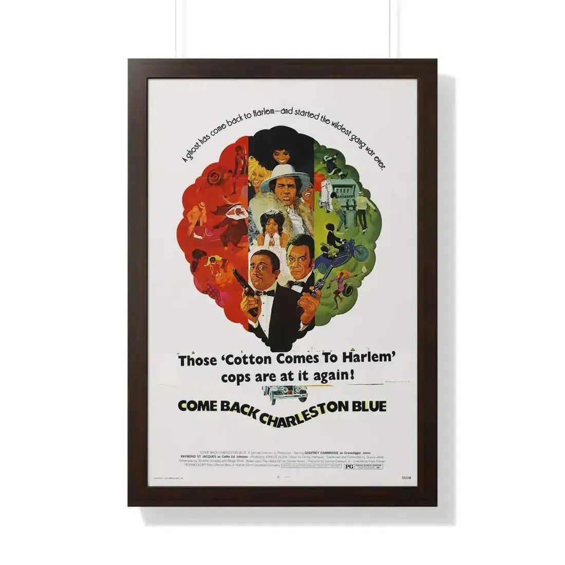 COME BACK, CHARLESTON BLUE 1972 - Framed Movie Poster 20" x 30" Walnut - The Sticker Space