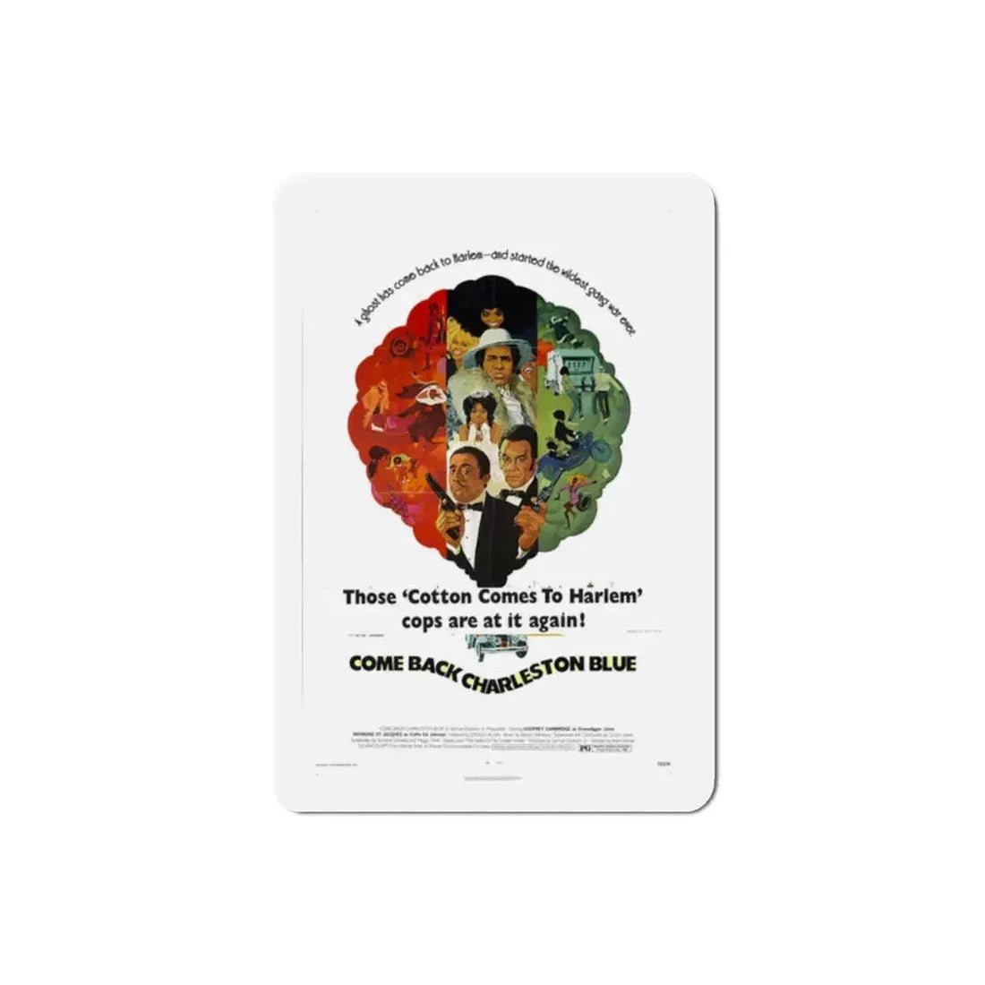 Come Back Charleston Blue 1972 Movie Poster Refrigerator Magnet 2 Inch - The Sticker Space