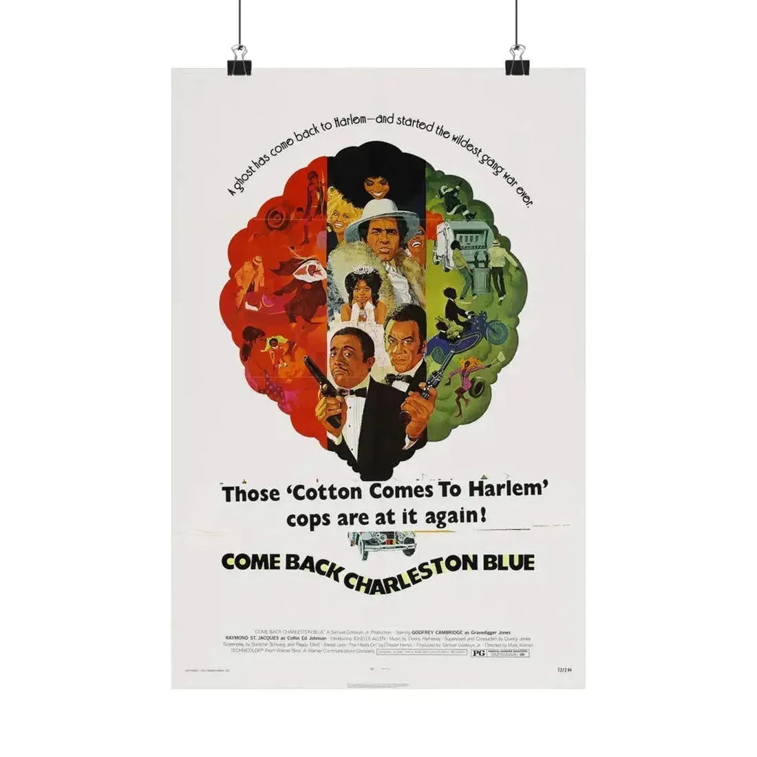 COME BACK, CHARLESTON BLUE 1972 - Paper Movie Poster 12″ x 18″ Matte - The Sticker Space