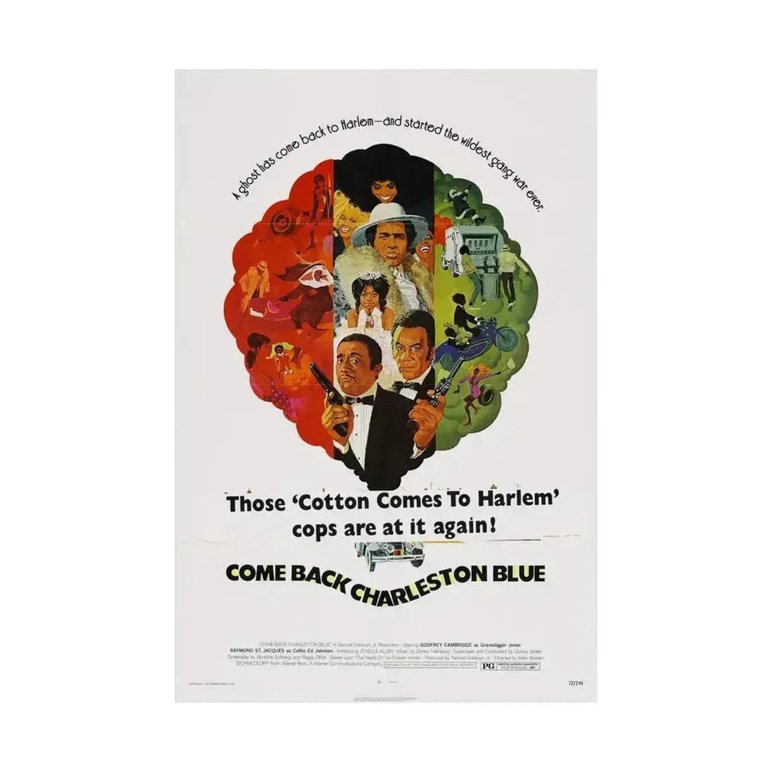 COME BACK, CHARLESTON BLUE 1972 - Paper Movie Poster - The Sticker Space