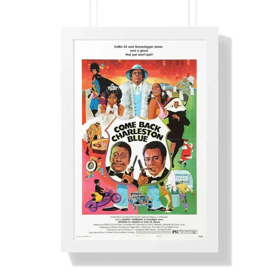 COME BACK CHARLESTON BLUE (2) 1972 - Framed Movie Poster 16″ x 24″ White - The Sticker Space