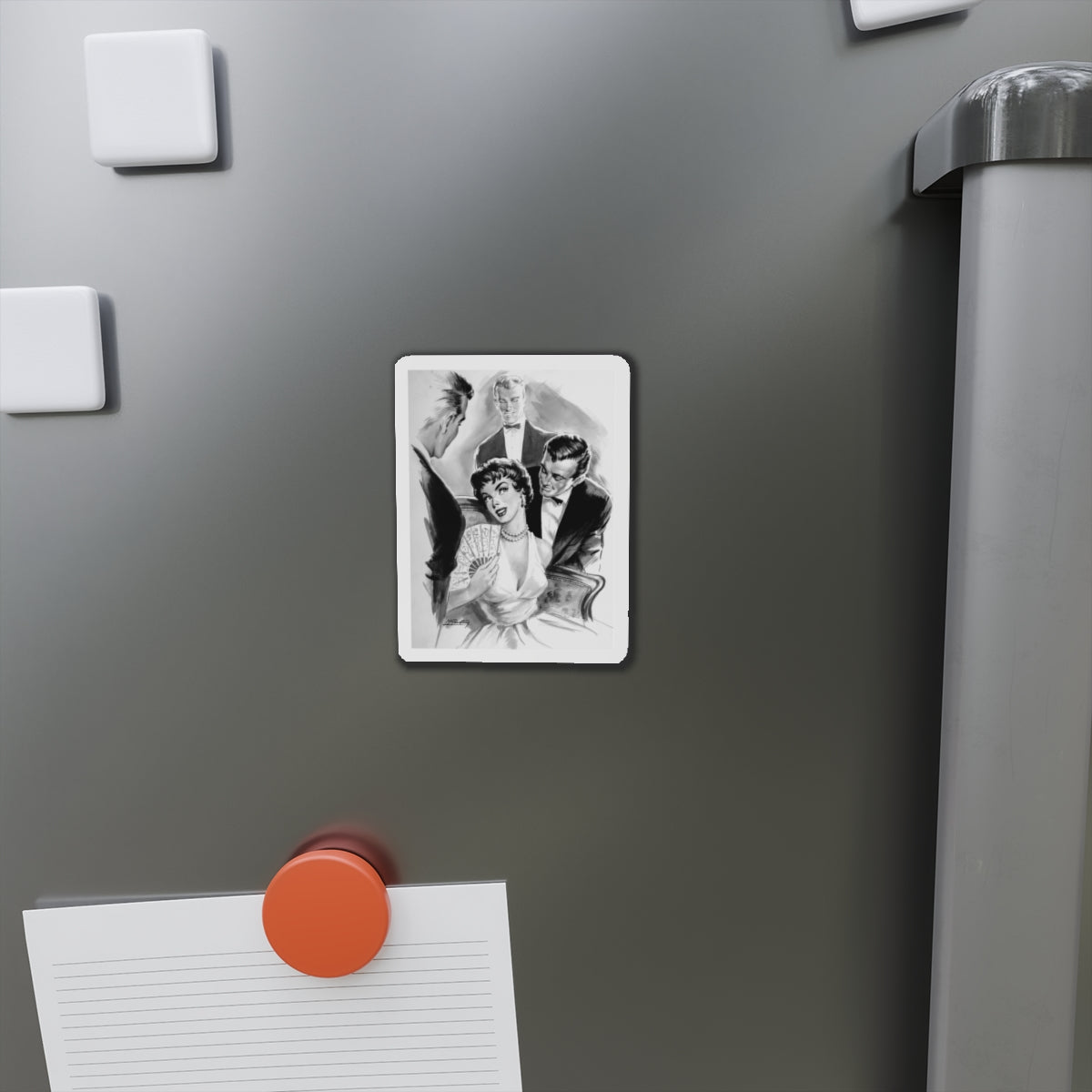 Comedienne, interior magazine illustration (Magazine Illustration) Refrigerator Magnet-The Sticker Space