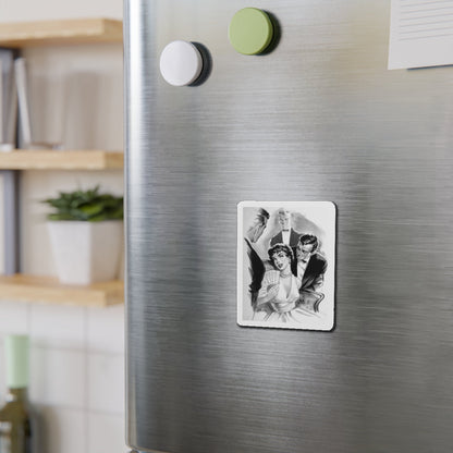 Comedienne, interior magazine illustration (Magazine Illustration) Refrigerator Magnet-The Sticker Space