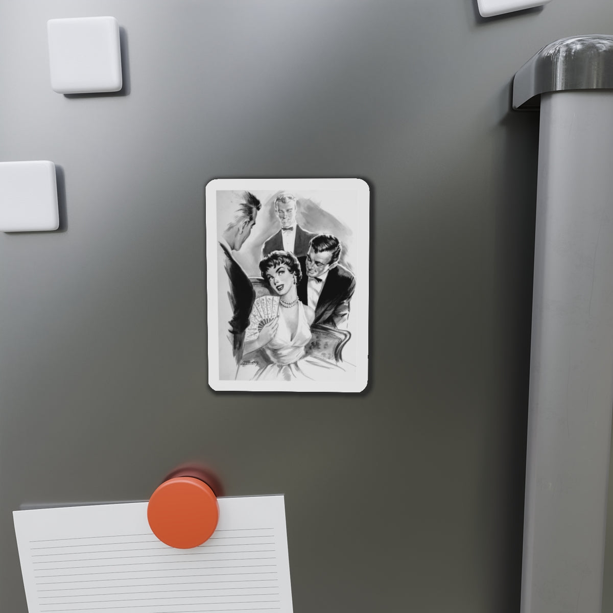 Comedienne, interior magazine illustration (Magazine Illustration) Refrigerator Magnet-The Sticker Space