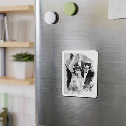 Comedienne, interior magazine illustration (Magazine Illustration) Refrigerator Magnet-The Sticker Space