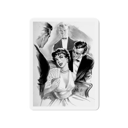 Comedienne, interior magazine illustration (Magazine Illustration) Refrigerator Magnet-4" x 4"-The Sticker Space