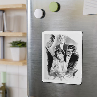 Comedienne, interior magazine illustration (Magazine Illustration) Refrigerator Magnet-The Sticker Space