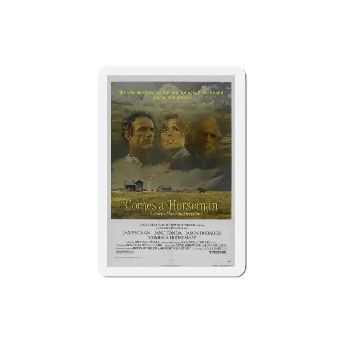 Comes a Horseman 1978 Movie Poster Refrigerator Magnet 3 Inch - The Sticker Space