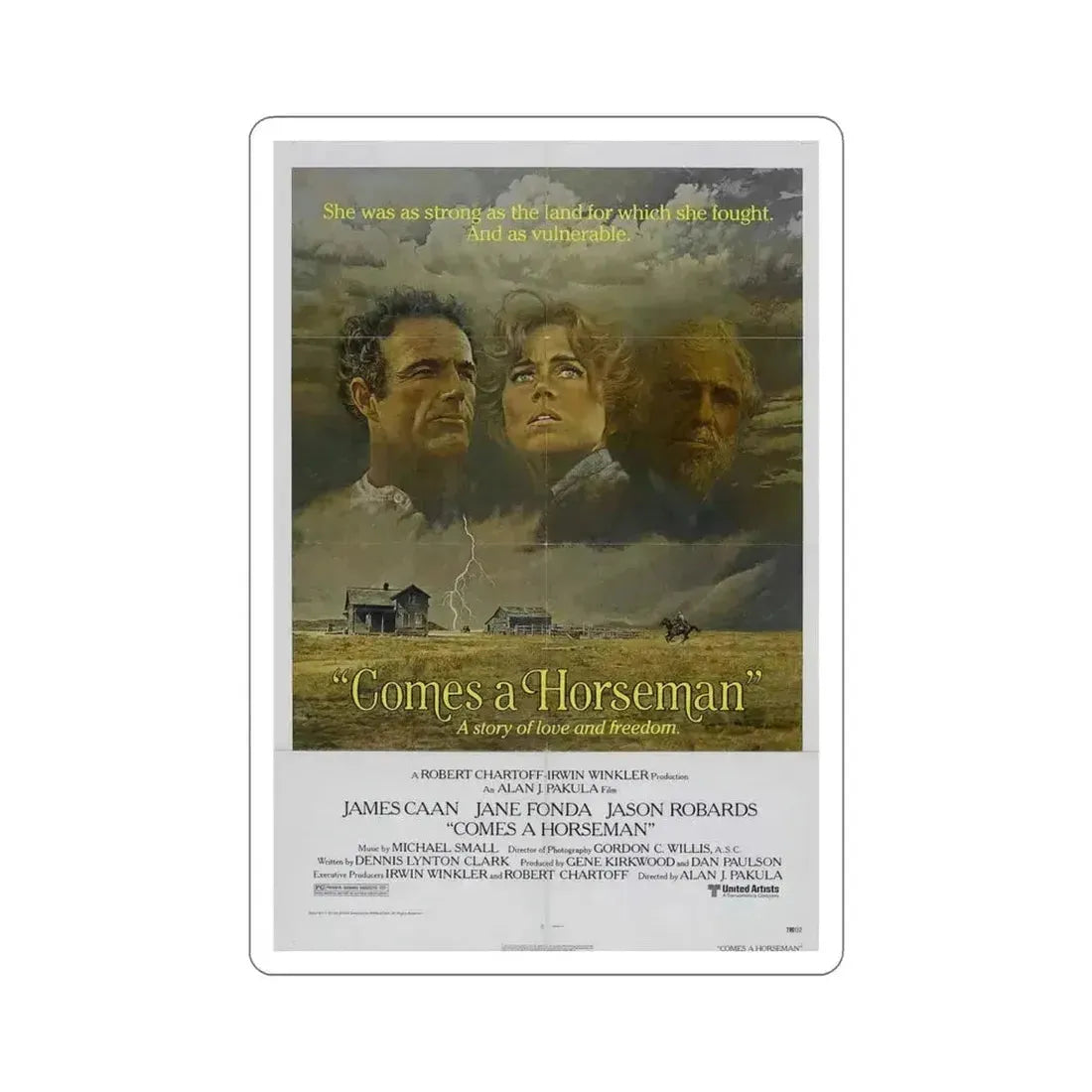 Comes a Horseman 1978 Movie Poster STICKER Vinyl Die-Cut Decal 6 Inch - The Sticker Space