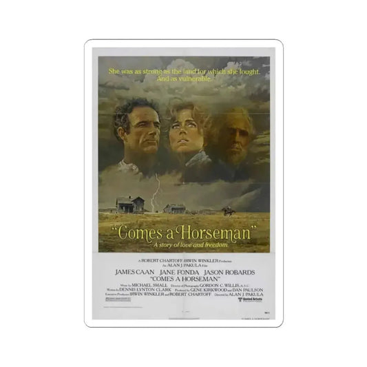 Comes a Horseman 1978 Movie Poster - STICKER Vinyl Kiss-Cut Decal 2 Inch White - The Sticker Space