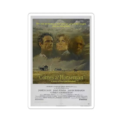 Comes a Horseman 1978 Movie Poster - STICKER Vinyl Kiss-Cut Decal 4 Inch White - The Sticker Space