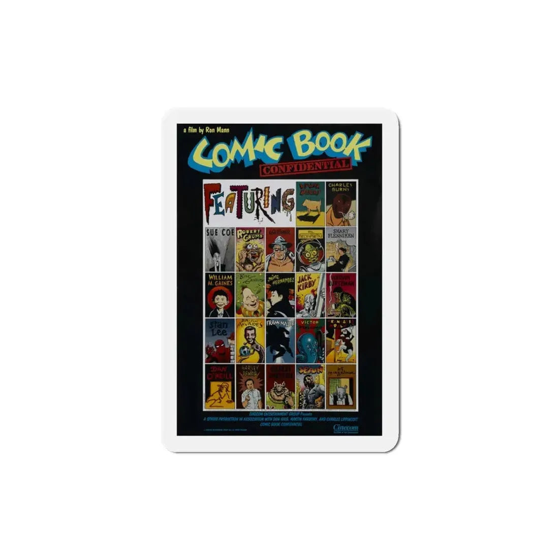 Comic Book Confidential 1988 Movie Poster Refrigerator Magnet 3 Inch - The Sticker Space