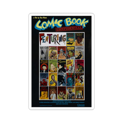 Comic Book Confidential 1988 Movie Poster STICKER Vinyl Die-Cut Decal-2 Inch-The Sticker Space