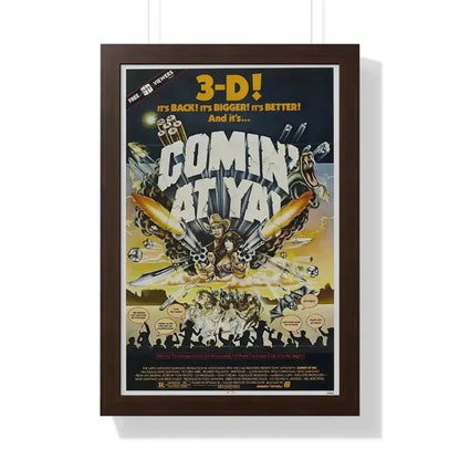 COMIN' AT YA! 1981 - Framed Movie Poster 16″ x 24″ Walnut - The Sticker Space