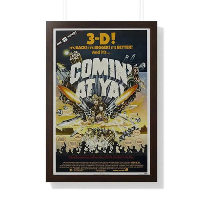 COMIN' AT YA! 1981 - Framed Movie Poster 20" x 30" Walnut - The Sticker Space