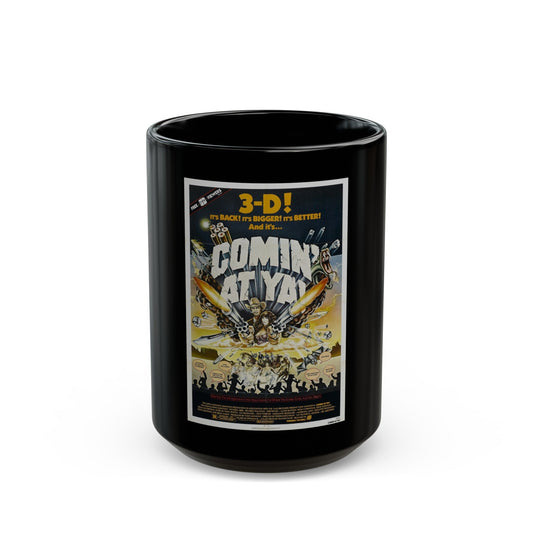 COMIN' AT YA! 1981 Movie Poster - Black Coffee Mug-15oz-The Sticker Space