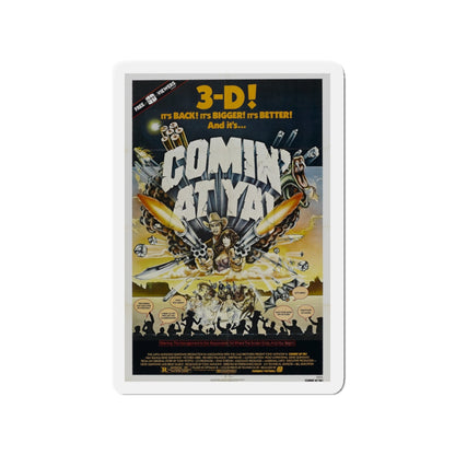 COMIN' AT YA! 1981 Movie Poster - Die-Cut Magnet-3" x 3"-The Sticker Space