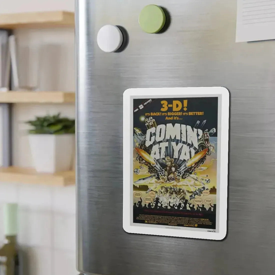 COMIN' AT YA! 1981 Movie Poster - Refrigerator Magnet - The Sticker Space