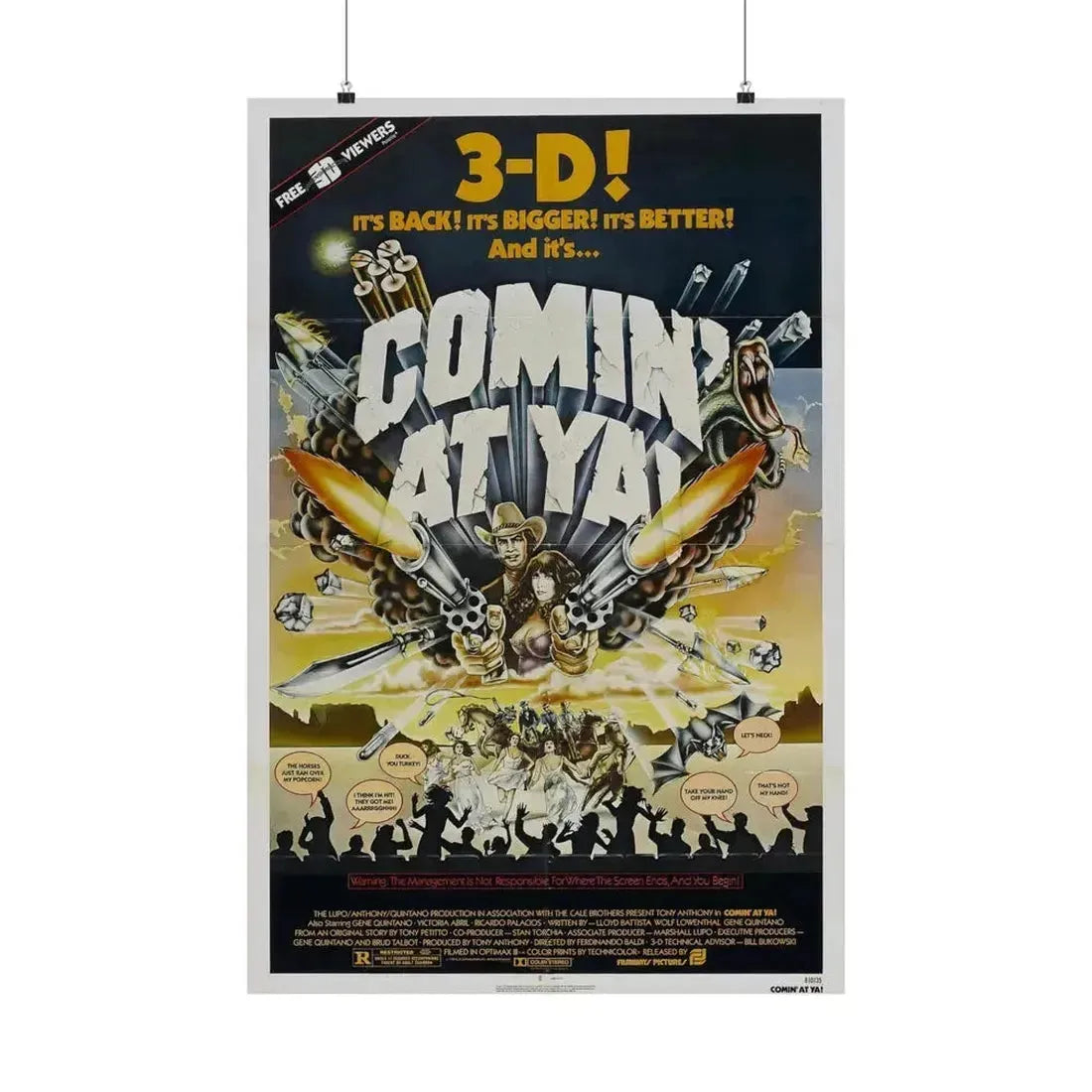 COMIN' AT YA! 1981 - Paper Movie Poster 24″ x 36″ Matte - The Sticker Space