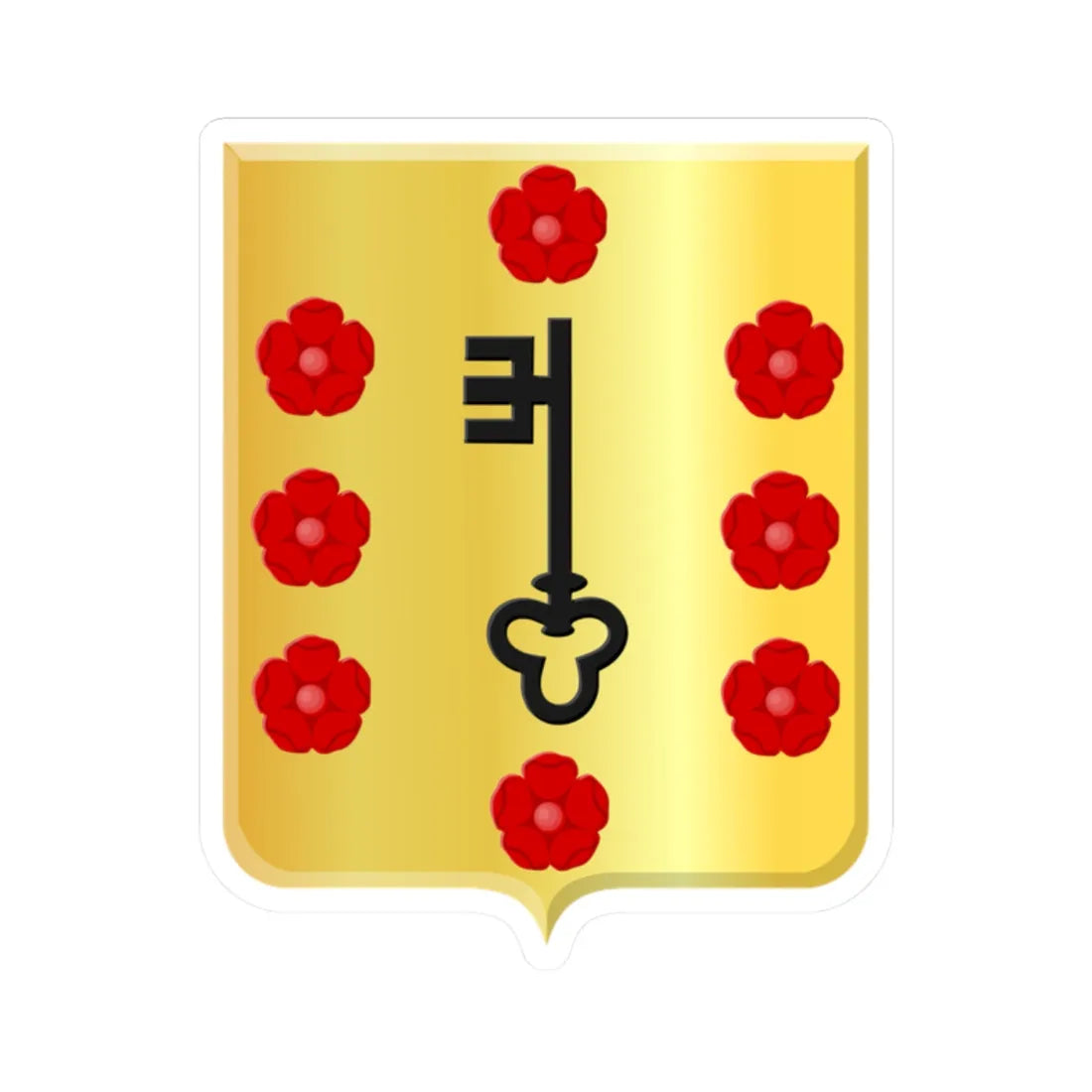 Comines Warneton wapen (Belgium) (Coat of Arms) STICKER Vinyl Kiss-Cut Decal 2 Inch White - The Sticker Space