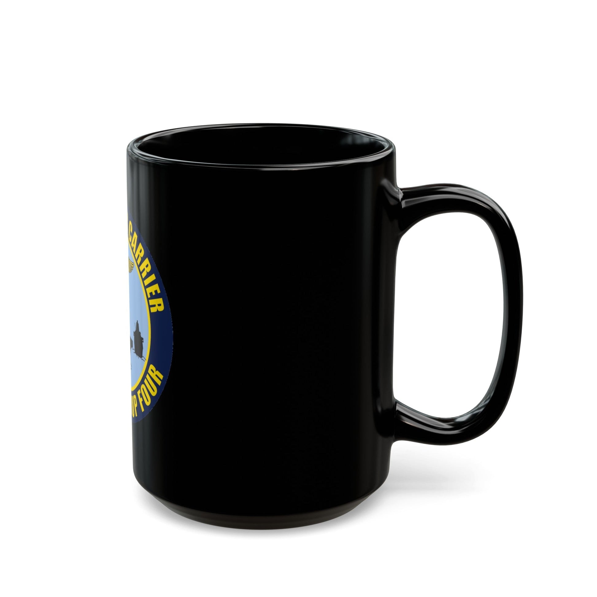 Command Carriers Strike Group 4 (U.S. Navy) Black Coffee Mug-The Sticker Space