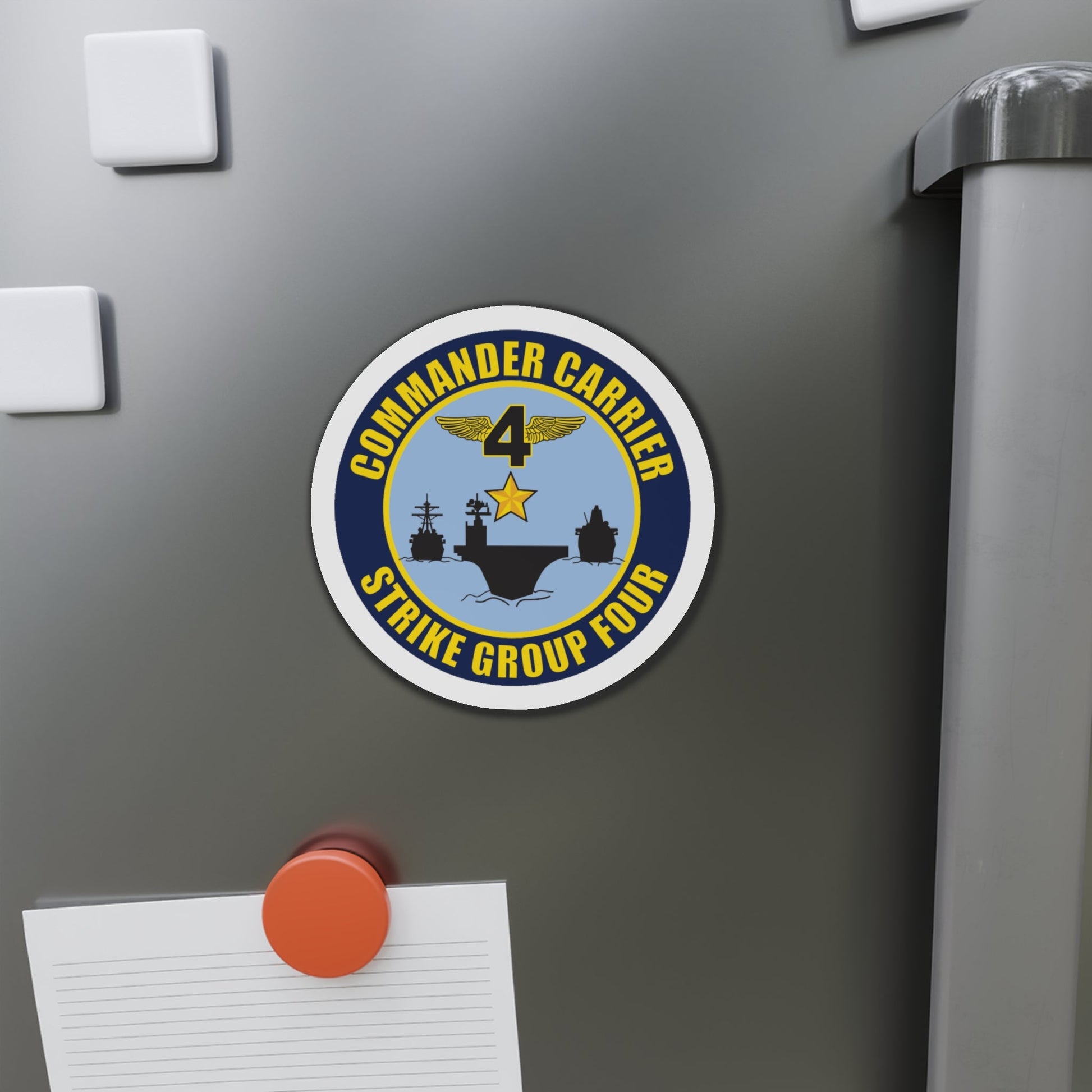 Command Carriers Strike Group 4 (U.S. Navy) Die-Cut Magnet-The Sticker Space