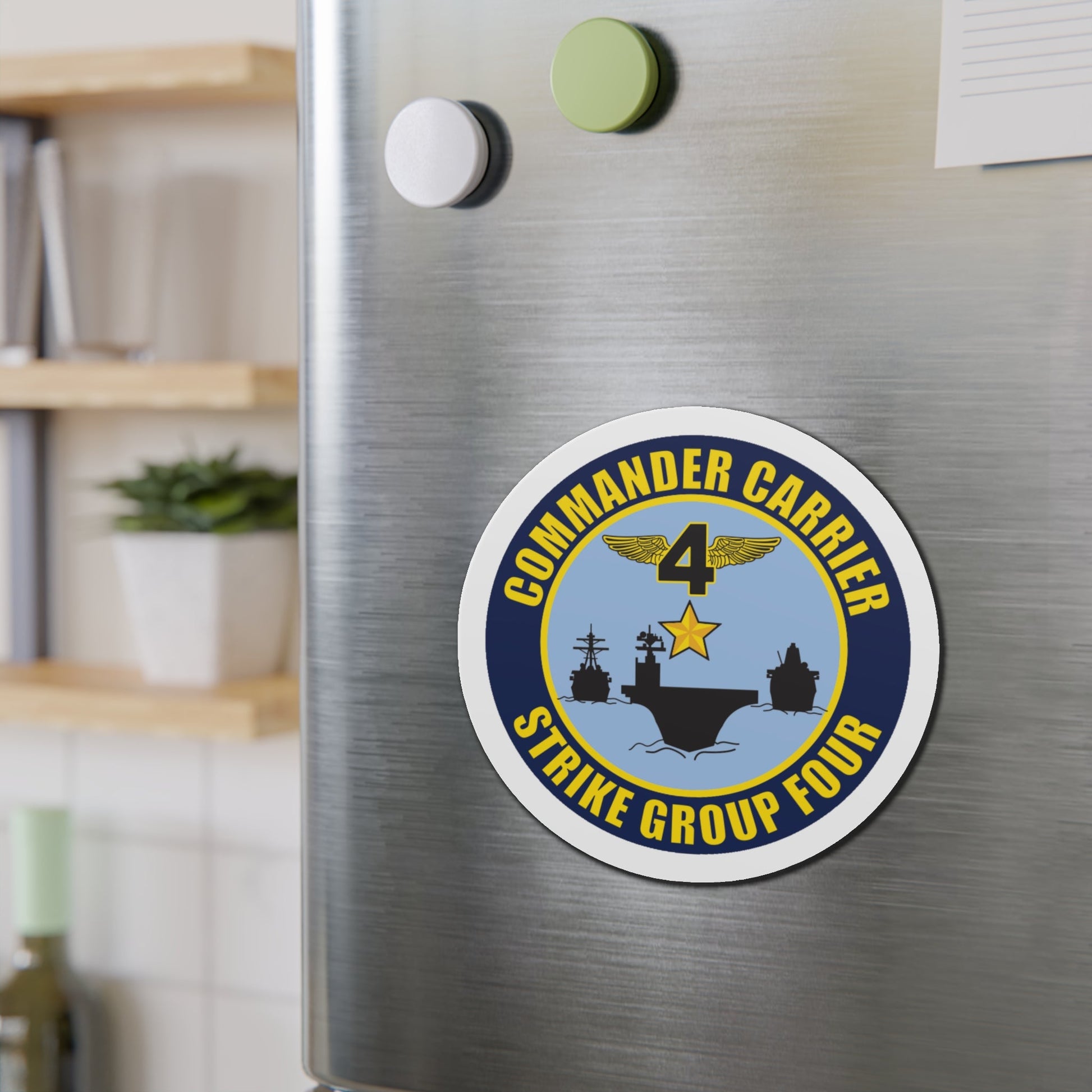 Command Carriers Strike Group 4 (U.S. Navy) Die-Cut Magnet-The Sticker Space