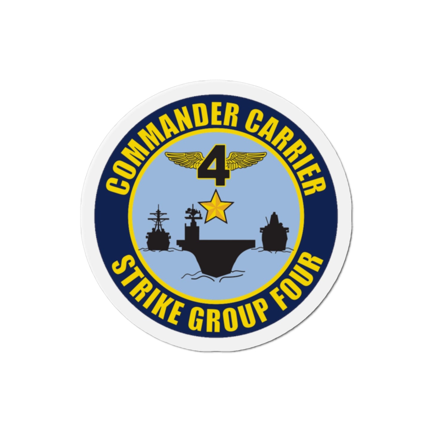 Command Carriers Strike Group 4 (U.S. Navy) Die-Cut Magnet-2" x 2"-The Sticker Space