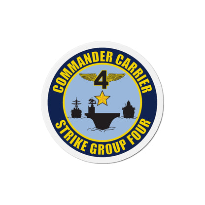 Command Carriers Strike Group 4 (U.S. Navy) Die-Cut Magnet-3" x 3"-The Sticker Space