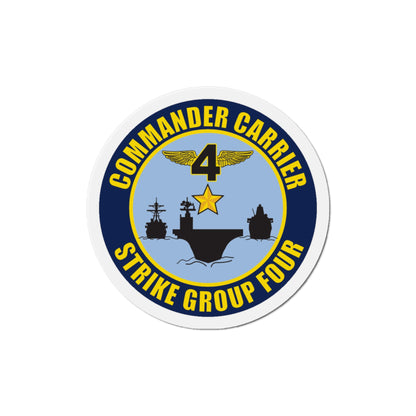 Command Carriers Strike Group 4 (U.S. Navy) Die-Cut Magnet-4" x 4"-The Sticker Space