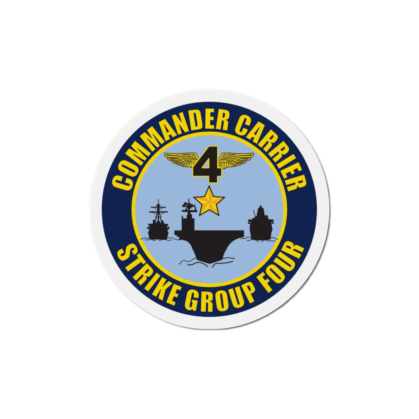 Command Carriers Strike Group 4 (U.S. Navy) Die-Cut Magnet-5" x 5"-The Sticker Space