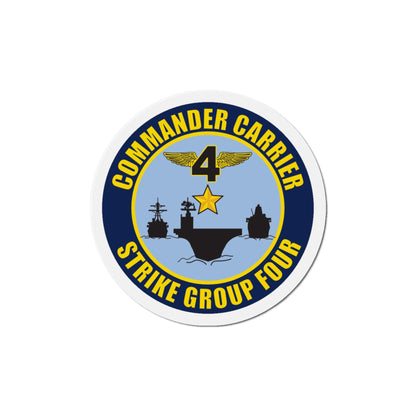 Command Carriers Strike Group 4 (U.S. Navy) Die-Cut Magnet-6 × 6"-The Sticker Space