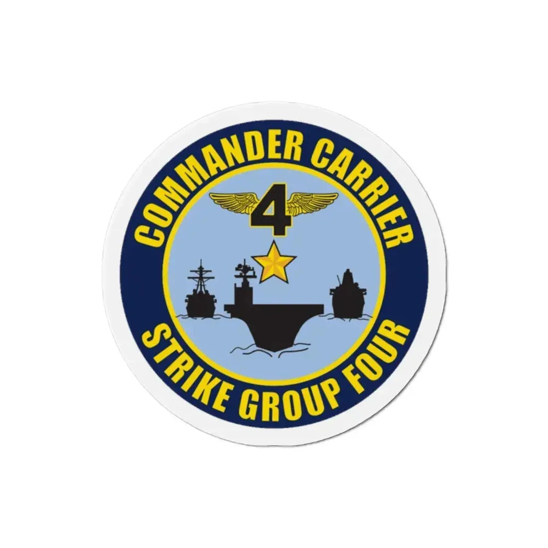 Command Carriers Strike Group 4 (U.S. Navy) Refrigerator Magnet 2 Inch - The Sticker Space