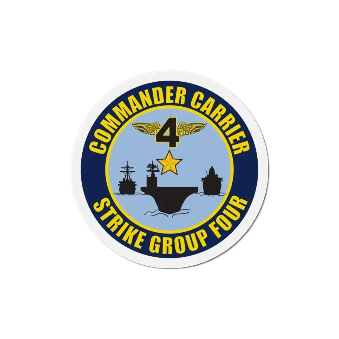 Command Carriers Strike Group 4 (U.S. Navy) Refrigerator Magnet 4 Inch - The Sticker Space