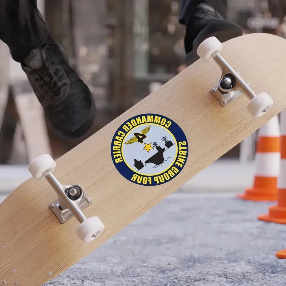 Command Carriers Strike Group 4 (U.S. Navy) REVERSE PRINT Transparent Die-Cut STICKER - The Sticker Space