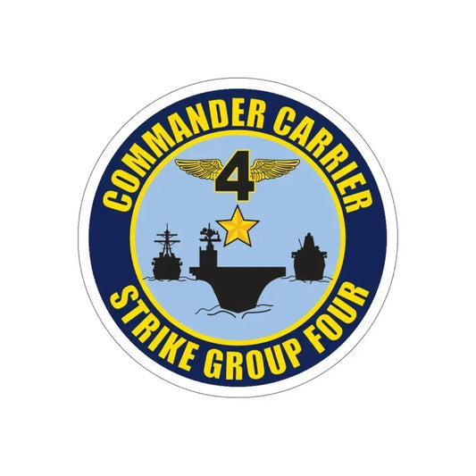 Command Carriers Strike Group 4 (U.S. Navy) STICKER Vinyl Die-Cut Decal 6 Inch - The Sticker Space