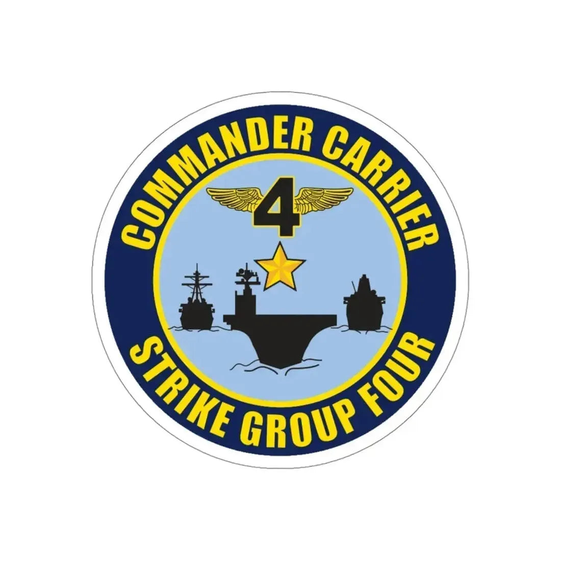Command Carriers Strike Group 4 (U.S. Navy) STICKER Vinyl Die-Cut Decal - The Sticker Space