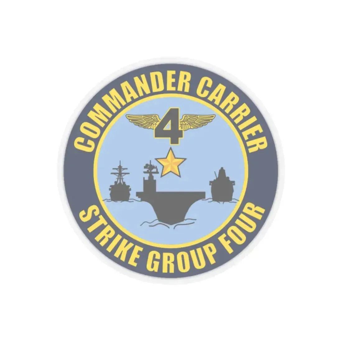 Command Carriers Strike Group 4 (U.S. Navy) STICKER Vinyl Kiss-Cut Decal 2 Inch Transparent - The Sticker Space