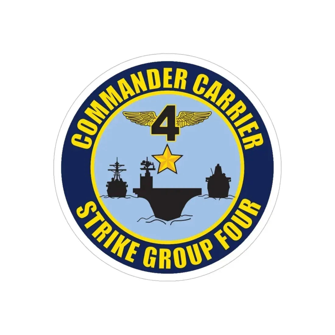 Command Carriers Strike Group 4 (U.S. Navy) Transparent STICKER Die-Cut Vinyl Decal - The Sticker Space