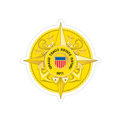 Commandant Staff (U.S. Coast Guard) REVERSE PRINT Transparent STICKER-5 Inch-The Sticker Space