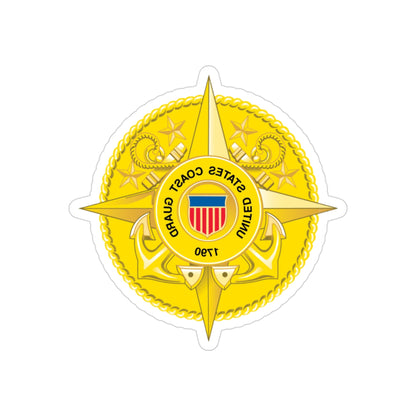 Commandant Staff (U.S. Coast Guard) REVERSE PRINT Transparent STICKER-3 Inch-The Sticker Space