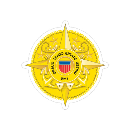 Commandant Staff (U.S. Coast Guard) REVERSE PRINT Transparent STICKER-4 Inch-The Sticker Space