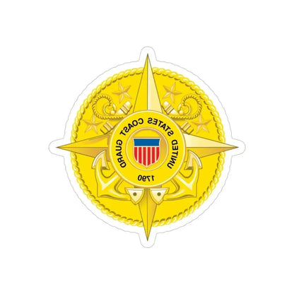 Commandant Staff (U.S. Coast Guard) REVERSE PRINT Transparent Die-Cut STICKER - The Sticker Space