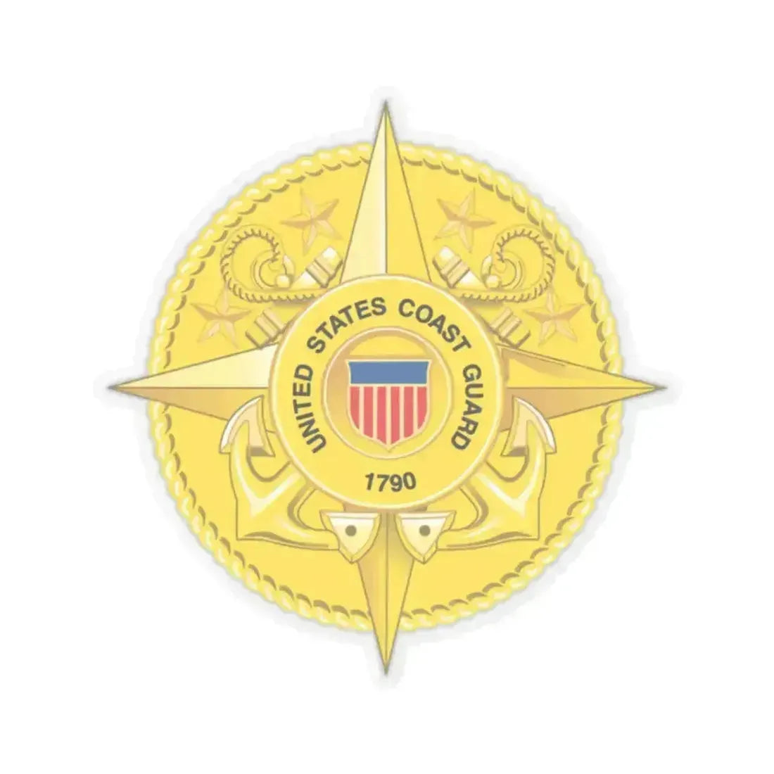 Commandant Staff (U.S. Coast Guard) STICKER Vinyl Kiss-Cut Decal 2 Inch Transparent - The Sticker Space